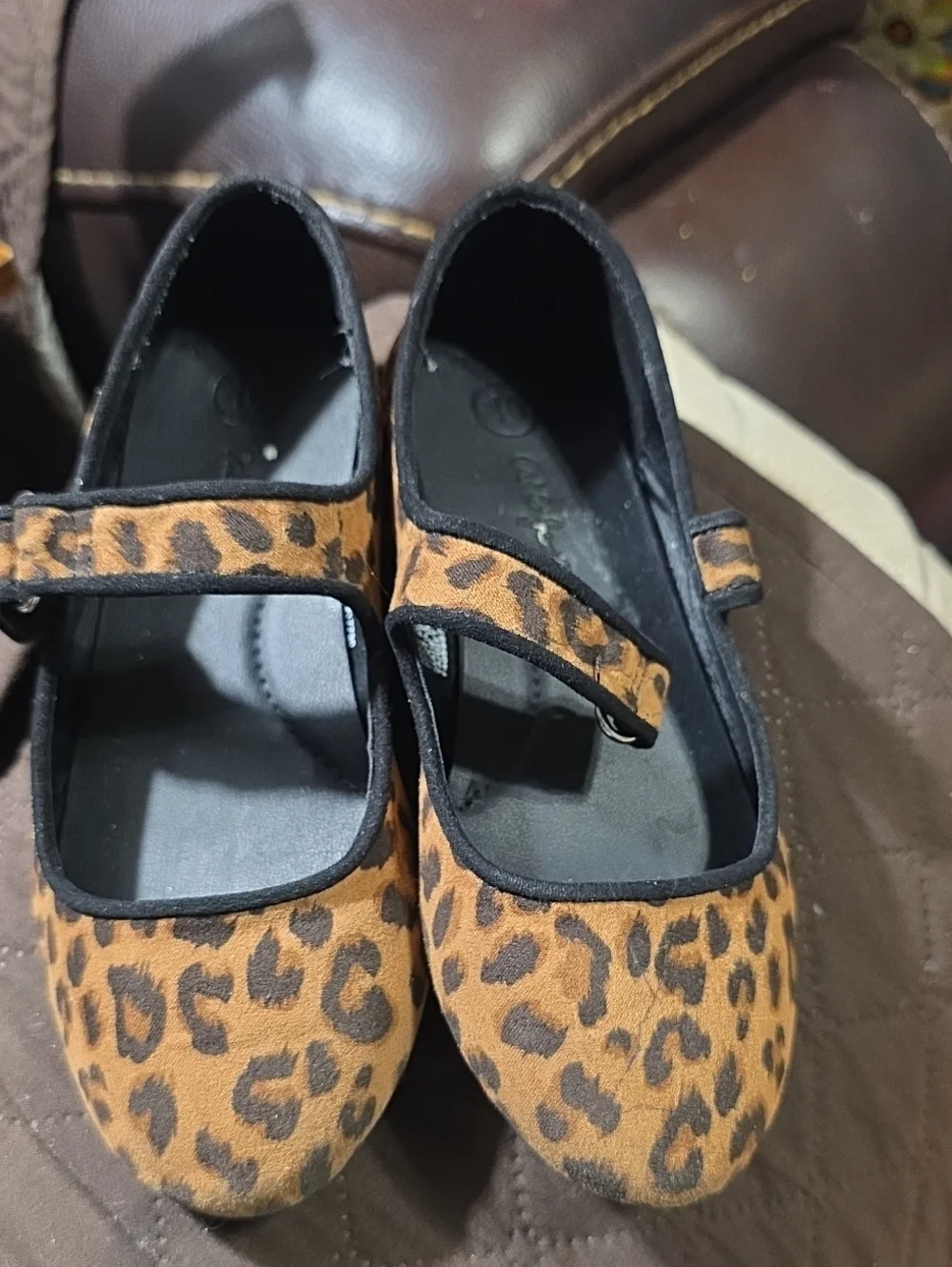 Target Leopard Print Mary Jane Shoes - Brown and Black